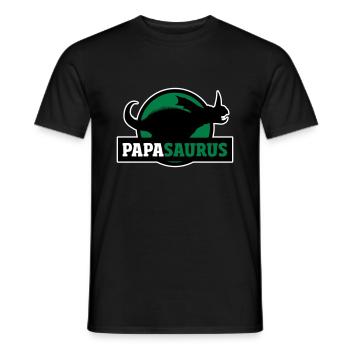 Papasaurus cadeau amusant pour les pères - T-shirt homme - noir - Devant - AI Model Male 178 light (178cm)
