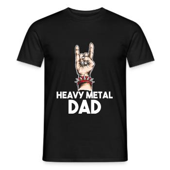 Heavy Metal Dad Vater Vatertag Geschenk Music - Männer T-Shirt - Schwarz - Vorne - AI Model Male 178 light (178cm)