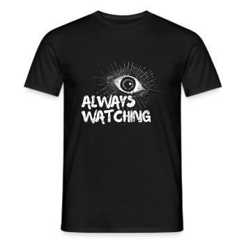 Ich beobachte dich - Männer T-Shirt - Schwarz - Vorne - AI Model Male 178 light (178cm)