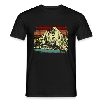 Vintage Mountains - Men's T-Shirt - black - Front - AI Model Male 178 light (178cm)