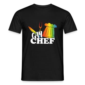 Gay chef - Men's T-Shirt - black - Front - AI Model Male 178 light (178cm)