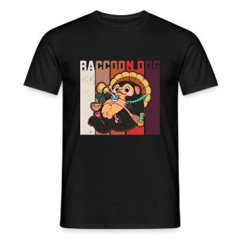 Raccoon Dog Raccoon Dog Enok Japan - Men's T-Shirt - black - Front - AI Model Male 178 light (178cm)