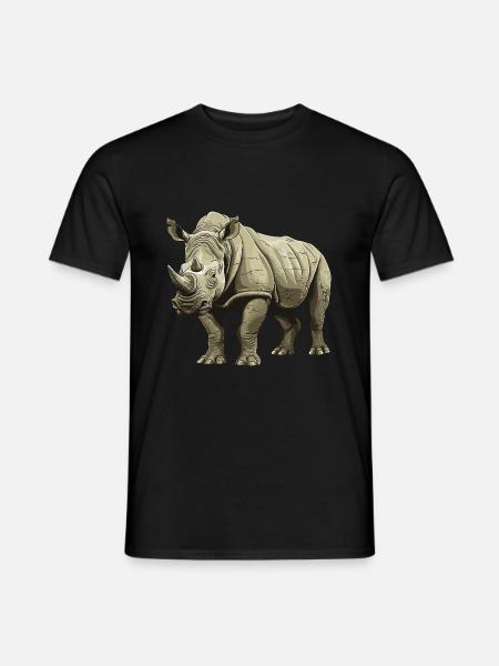Rhinoceros Animal - Men's T-Shirt - black