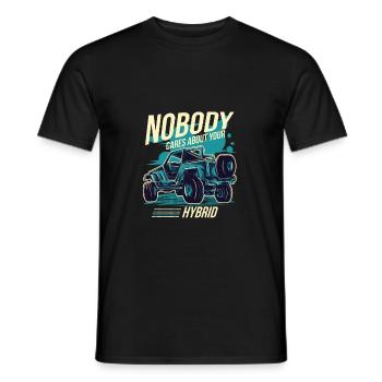 Niemand kümmert sich um Ihren Hybrid 4-Rad-Antrieb - Männer T-Shirt - Schwarz - Vorne - AI Model Male 178 light (178cm)