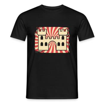 Ritter Burg - T-shirt homme - noir - Devant - AI Model Male 178 light (178cm)