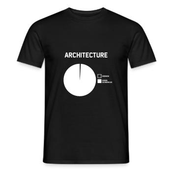 Architect Architecture Civil Engineer Architecture - Men's T-Shirt - black - Front - AI Model Male 178 light (178cm)