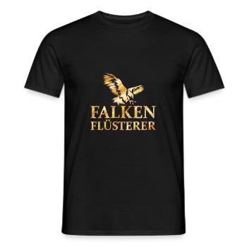 Falke Vogel Raubvogel Falknerei Falkner Falkenflüs - Männer T-Shirt - Schwarz - Vorne - AI Model Male 178 light (178cm)