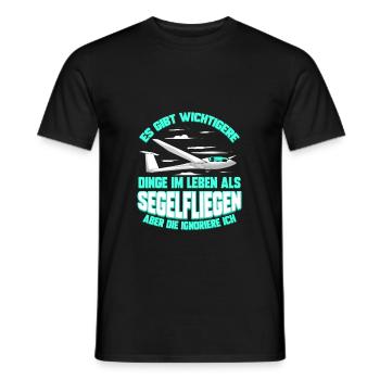 Segelfliegen Pilot Segelflugzeug Segelflieger - Männer T-Shirt - Schwarz - Vorne - AI Model Male 178 light (178cm)