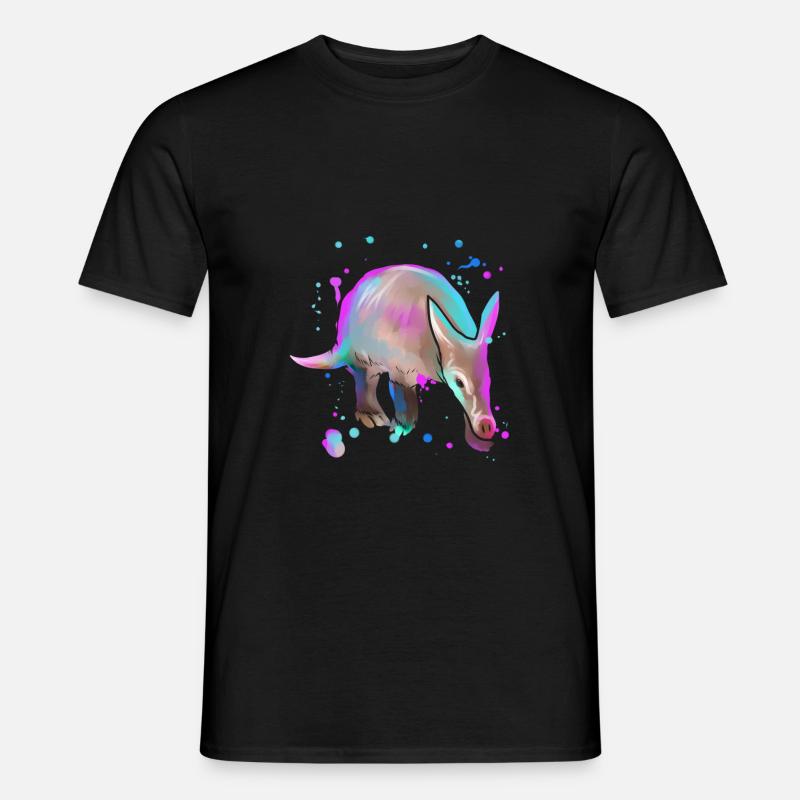 Erdferkel Aardvark Geschenk - Männer T-Shirt - Schwarz