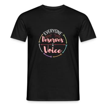 Speech therapist speech therapist - Men's T-Shirt - black - Front - AI Model Male 178 light (178cm)