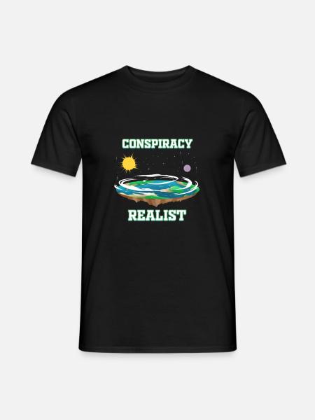 Flat Earth Conspiracy Earth Flat Earth - Men's T-Shirt - black