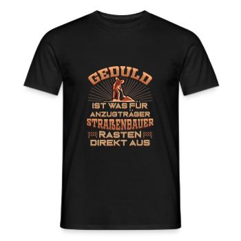 Straßenbauer Straßenbau Bauarbeiter - Männer T-Shirt - Schwarz - Vorne - AI Model Male 178 light (178cm)
