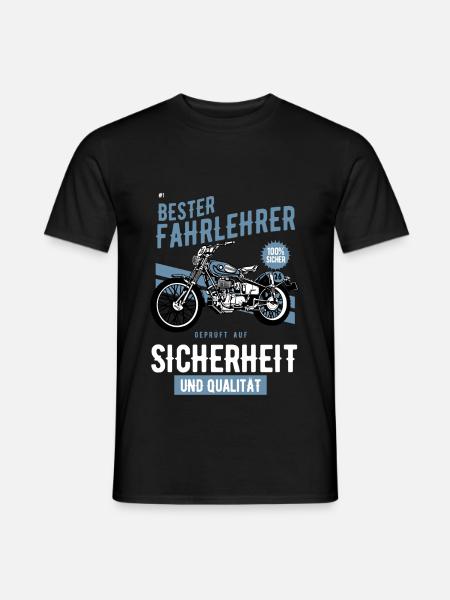 Fahrschullehrer Shirt Motorrad Geschenkidee - Männer T-Shirt - Schwarz