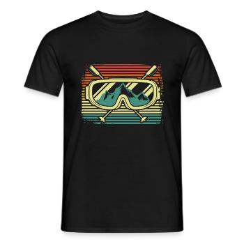 Ski mountains - Men's T-Shirt - black - Front - AI Model Male 178 light (178cm)