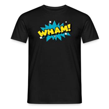 WHAM! Bande dessinée Drôle Pop Art - T-shirt homme - noir - Devant - AI Model Male 178 light (178cm)