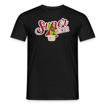 Super cactus - T-shirt homme - noir - Devant - AI Model Male 178 light (178cm)