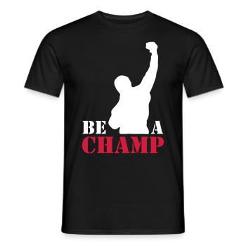 rocky_champ - Männer T-Shirt - Schwarz - Vorne - AI Model Male 178 light (178cm)