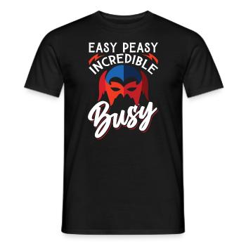 Easy Peasy Incredible Busy - Men's T-Shirt - black - Front - AI Model Male 178 light (178cm)