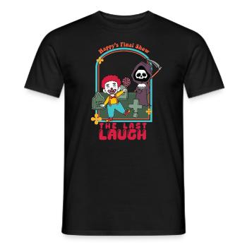 The Last Laugh - Happy's Final Show - Men's T-Shirt - black - Front - AI Model Male 178 light (178cm)