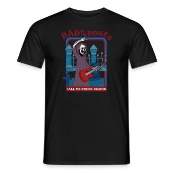 Bad To The Bones - Appelez-moi String Reaper - T-shirt homme - noir - Devant - AI Model Male 178 light (178cm)