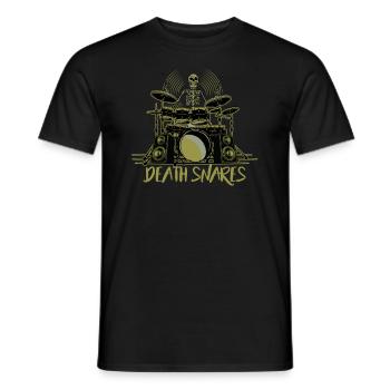 Death Snares - Musikband - Schlagzeuger - Schlagze - Männer T-Shirt - Schwarz - Vorne - AI Model Male 178 light (178cm)