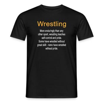 Wrestling Definition Self-Control Trainer - Men's T-Shirt - black - Front - AI Model Male 178 light (178cm)