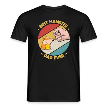 Vintage Meilleur Hamster Papa Ever Hamster Amateurs - T-shirt homme - noir - Devant - AI Model Male 178 light (178cm)