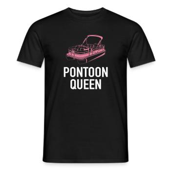 Pontoon Queen Sailboat Ladies Sailing Gift - Men's T-Shirt - black - Front - AI Model Male 178 light (178cm)