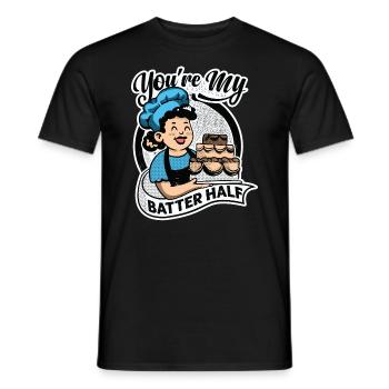 You’re My Batter Half - Gâteau - Cuisson - Boulanger - T-shirt homme - noir - Devant - AI Model Male 178 light (178cm)