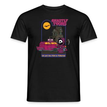 Deadly Tours - We Put The FUN In FUNerals - Men's T-Shirt - black - Front - AI Model Male 178 light (178cm)