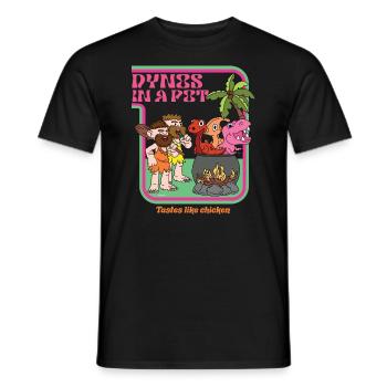 Dynos in a pot - Goûts de poulet - Dinosaures - T-shirt homme - noir - Devant - AI Model Male 178 light (178cm)