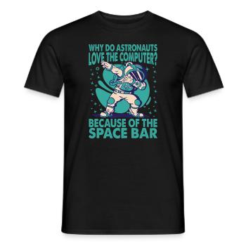 Why Do Astronauts Love The Computer? Dad Jokes - Männer T-Shirt - Schwarz - Vorne - AI Model Male 178 light (178cm)