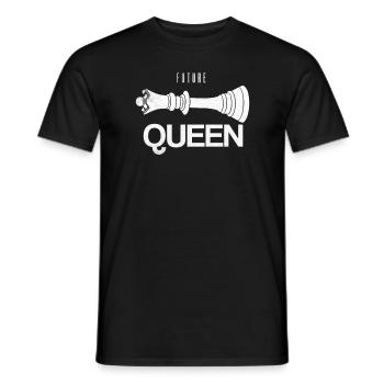 Future Queen Chess Checkers Chess Piece - Men's T-Shirt - black - Front - AI Model Male 178 light (178cm)
