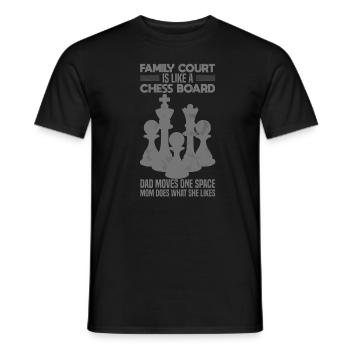 Chess Family Father Mother Chess Player - Men's T-Shirt - black - Front - AI Model Male 178 light (178cm)