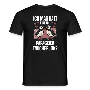 Ich Mag Halt Einfach Papageientaucher Ok Puffin - Männer T-Shirt - Schwarz - Vorne - AI Model Male 178 light (178cm)