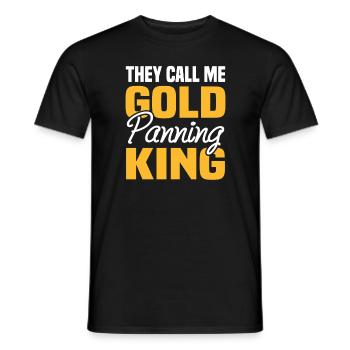 They Call Me Gold Panning King Schatzsucher Metall - Männer T-Shirt - Schwarz - Vorne - AI Model Male 178 light (178cm)