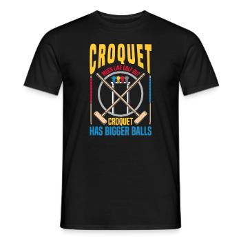 Croquet Wie Golf Größere Bälle Croquetliebhaber - Männer T-Shirt - Schwarz - Vorne - AI Model Male 178 light (178cm)
