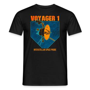 Voyager 1 Weltraum Sonde - Männer T-Shirt - Schwarz - Vorne - AI Model Male 178 light (178cm)