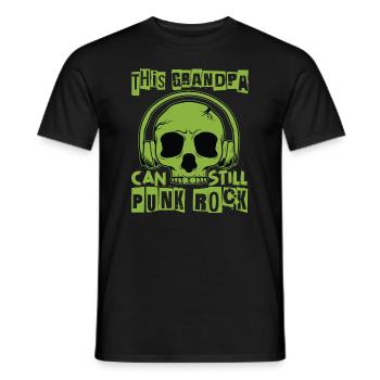 This Grandpa Can Still Punk Rock - Gothic - Concer - Men's T-Shirt - black - Front - AI Model Male 178 light (178cm)