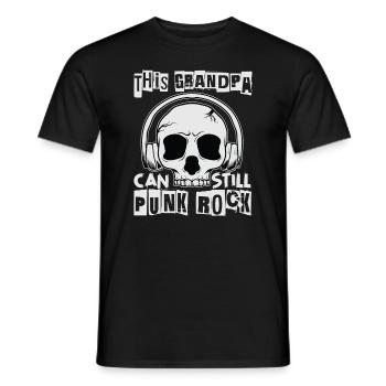 This Grandpa Can Still Punk Rock - Gothic - Concer - Men's T-Shirt - black - Front - AI Model Male 178 light (178cm)