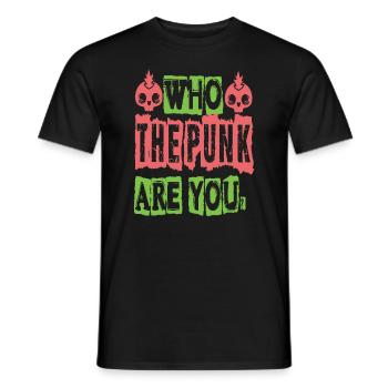 Qui êtes-vous le punk ? - Gothique - Gothique - Concert - T-shirt homme - noir - Devant - AI Model Male 178 light (178cm)