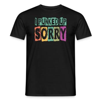 J’ai punk up désolé! - Gothique - Drôle - Concert - Go - T-shirt homme - noir - Devant - AI Model Male 178 light (178cm)