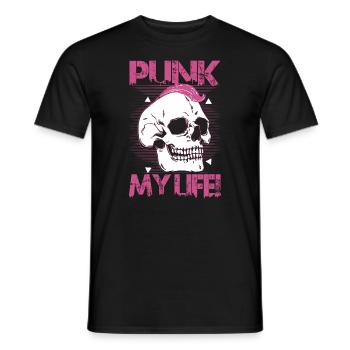 Punk Ma Vie! - Gothique - Gothique - Concert - Drôle - T-shirt homme - noir - Devant - AI Model Male 178 light (178cm)