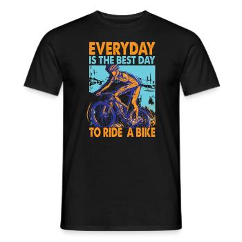 Chaque jour est le meilleur jour pour faire du vélo - Biker - - T-shirt homme - noir - Devant - AI Model Male 178 light (178cm)