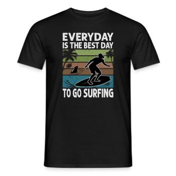 Everyday Is The Best Day To Go Surfing - Surf - Su - Men's T-Shirt - black - Front - AI Model Male 178 light (178cm)