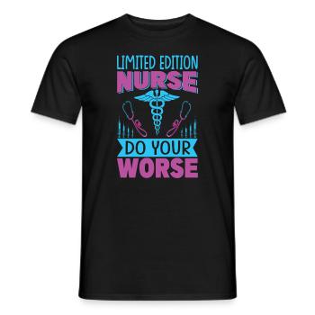 Édition limitée Nurse Do Your Worse - Drôle - Hosp - T-shirt homme - noir - Devant - AI Model Male 178 light (178cm)