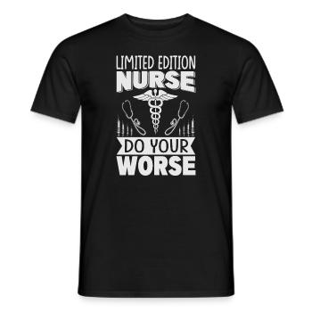 Édition limitée Nurse Do Your Worse - Drôle - Hosp - T-shirt homme - noir - Devant - AI Model Male 178 light (178cm)