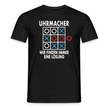 Uhrmacher Finde Immer Eine Lösung Uhren Shop Beruf - Männer T-Shirt - Schwarz - Vorne - AI Model Male 178 light (178cm)