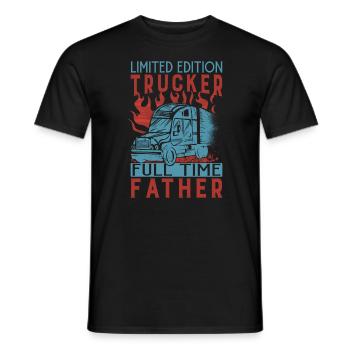 Limited Edition Trucker Full Time Father - Dad - D - Männer T-Shirt - Schwarz - Vorne - AI Model Male 178 light (178cm)