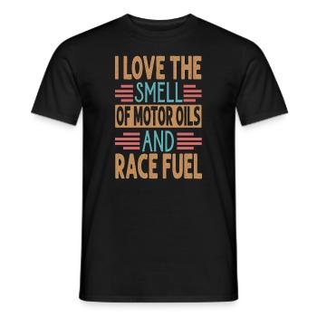 J’adore l’odeur des huiles moteur et du carburant de course - Rac - T-shirt homme - noir - Devant - AI Model Male 178 light (178cm)